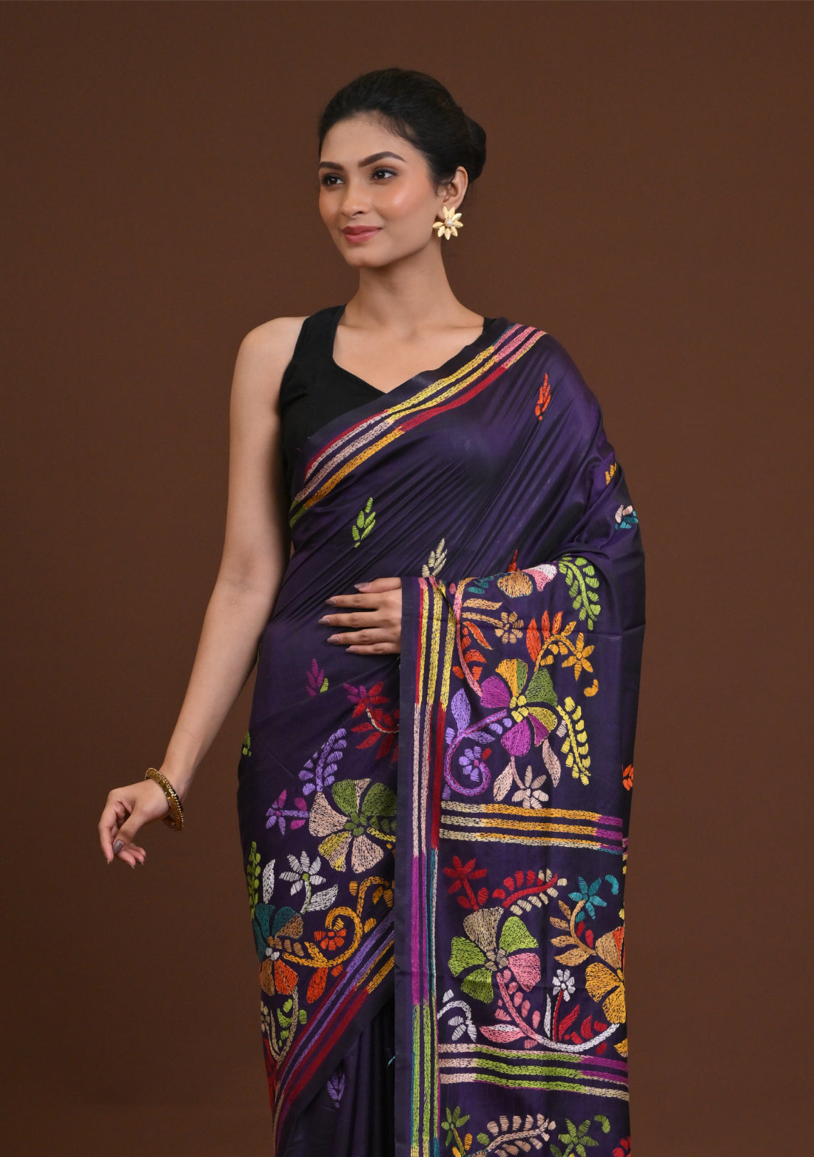 Blended Silk Kantha Saree