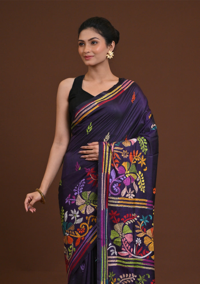 Blended Silk Kantha Saree