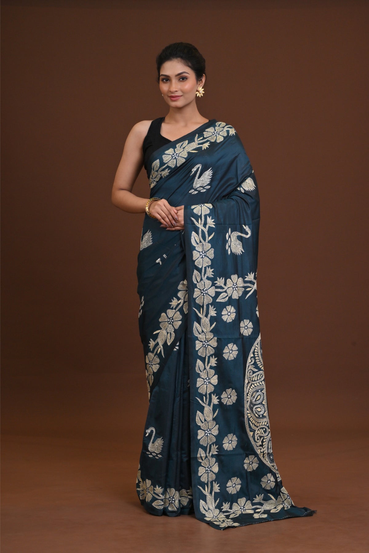 Blended Silk Kantha Saree