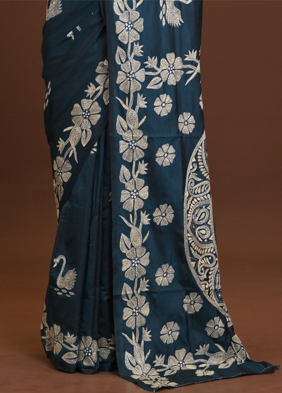 Blended Silk Kantha Saree