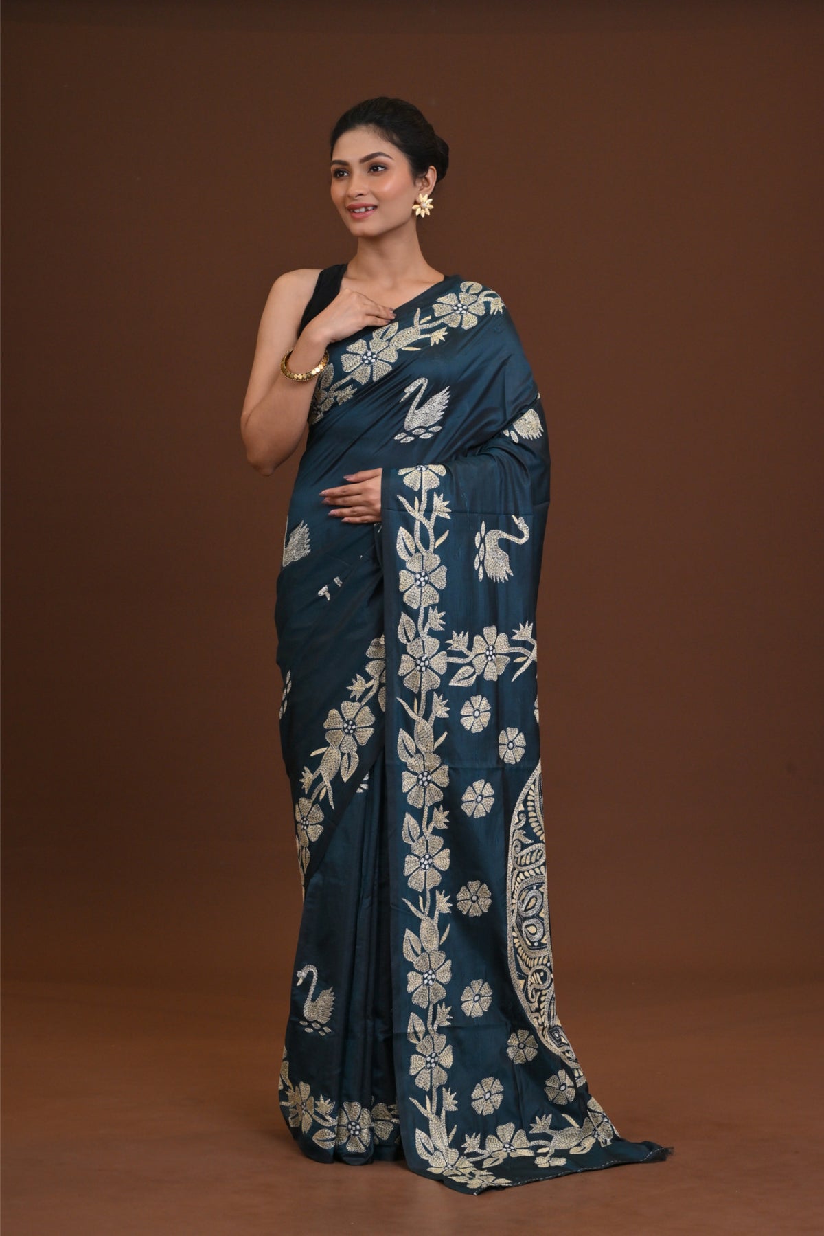Blended Silk Kantha Saree