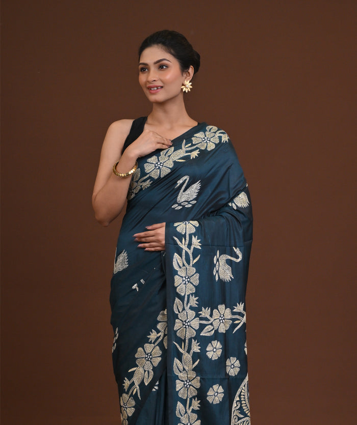 Blended Silk Kantha Saree