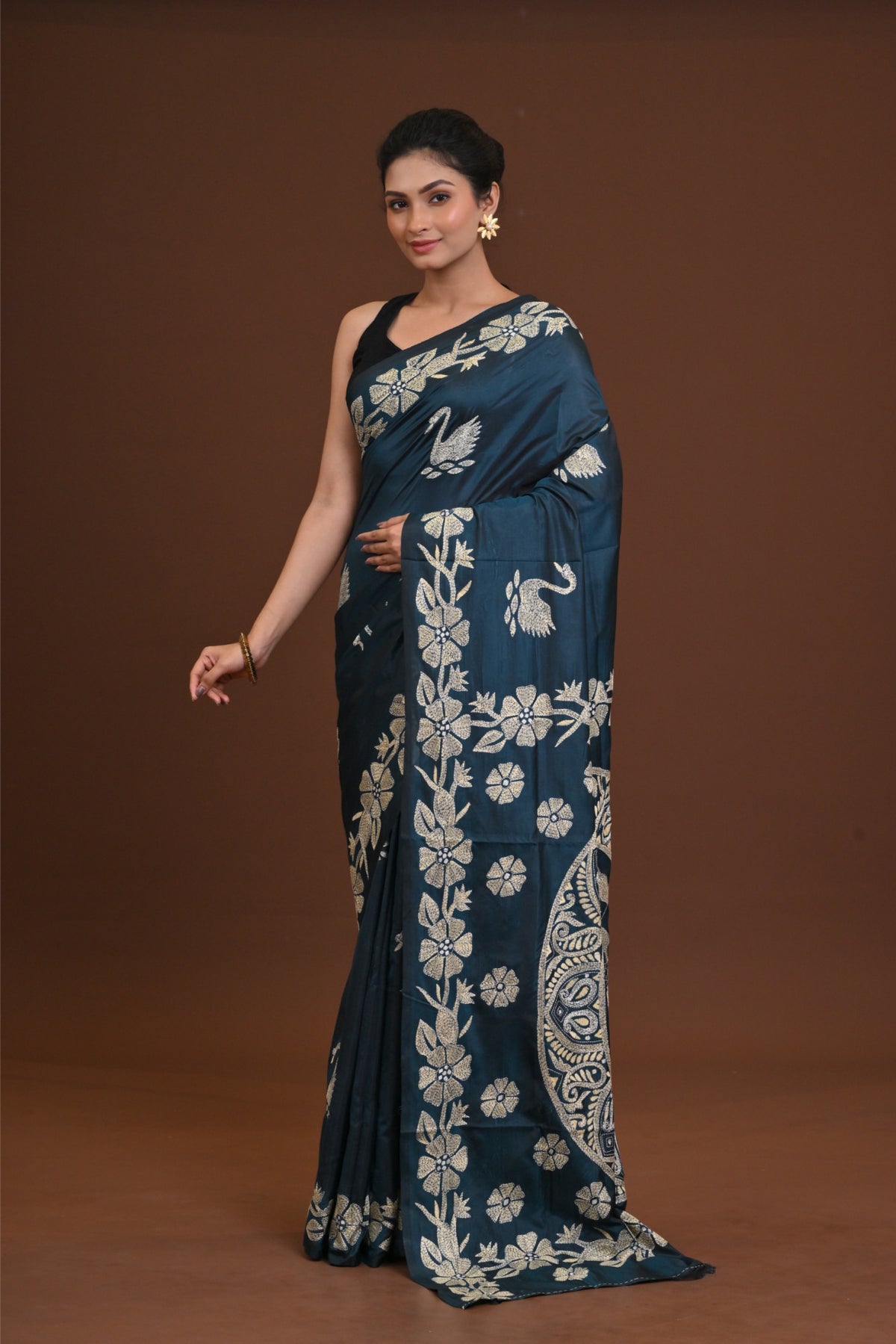 Blended Silk Kantha Saree