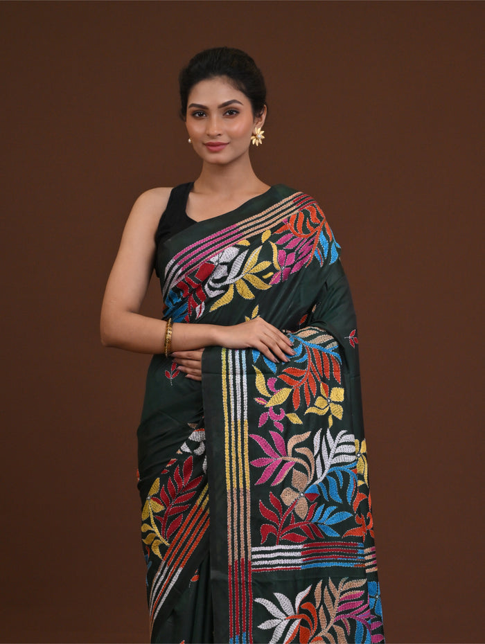 Blended Silk Kantha Saree