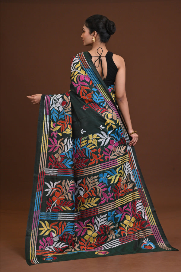 Blended Silk Kantha Saree