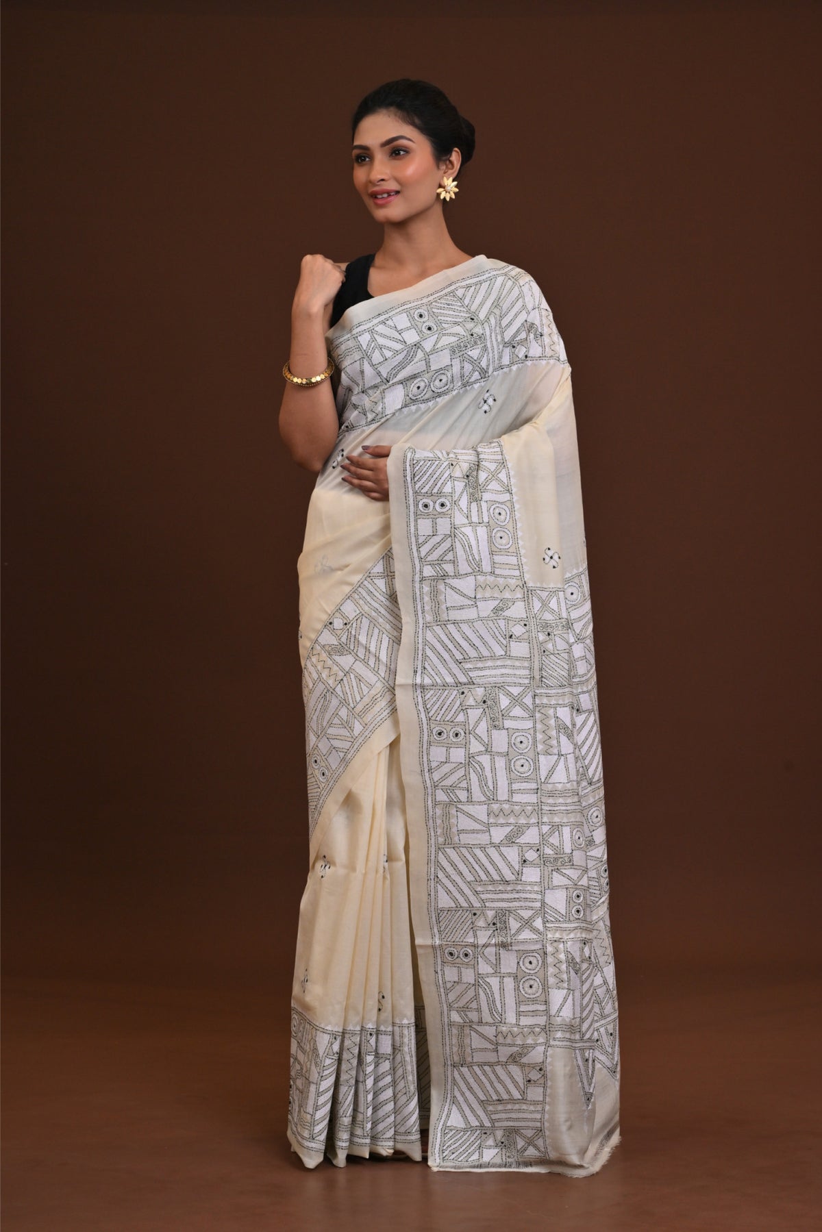 Pure Silk Kantha Saree