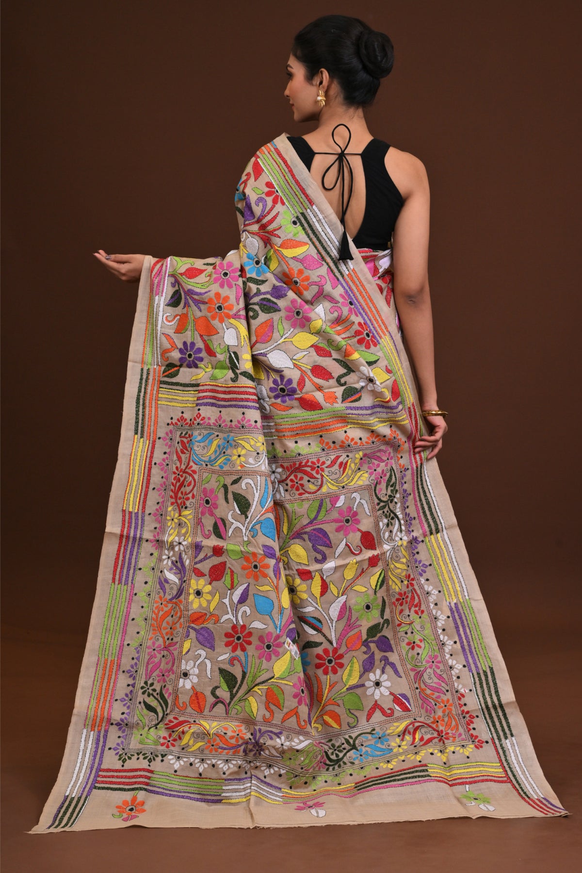 Pure Silk Kantha Saree
