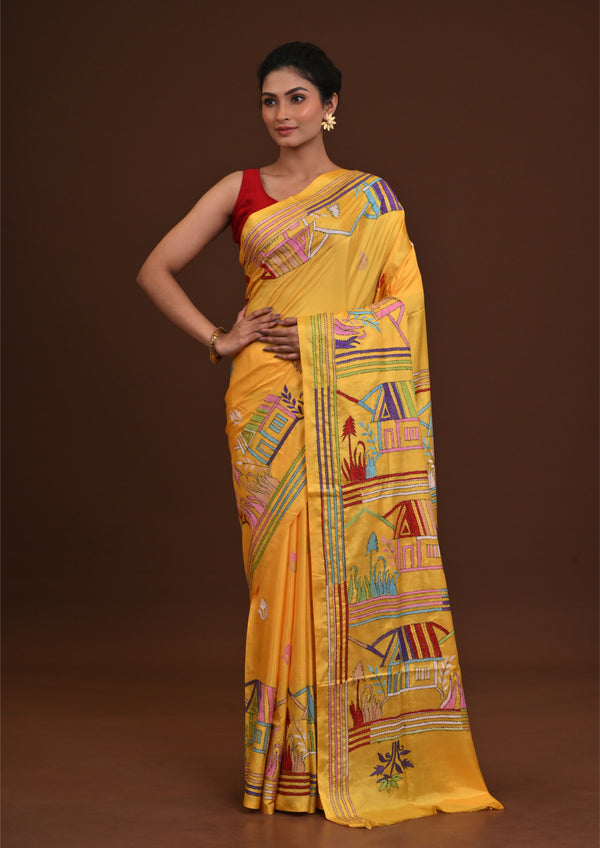 Blended Silk Kantha Saree