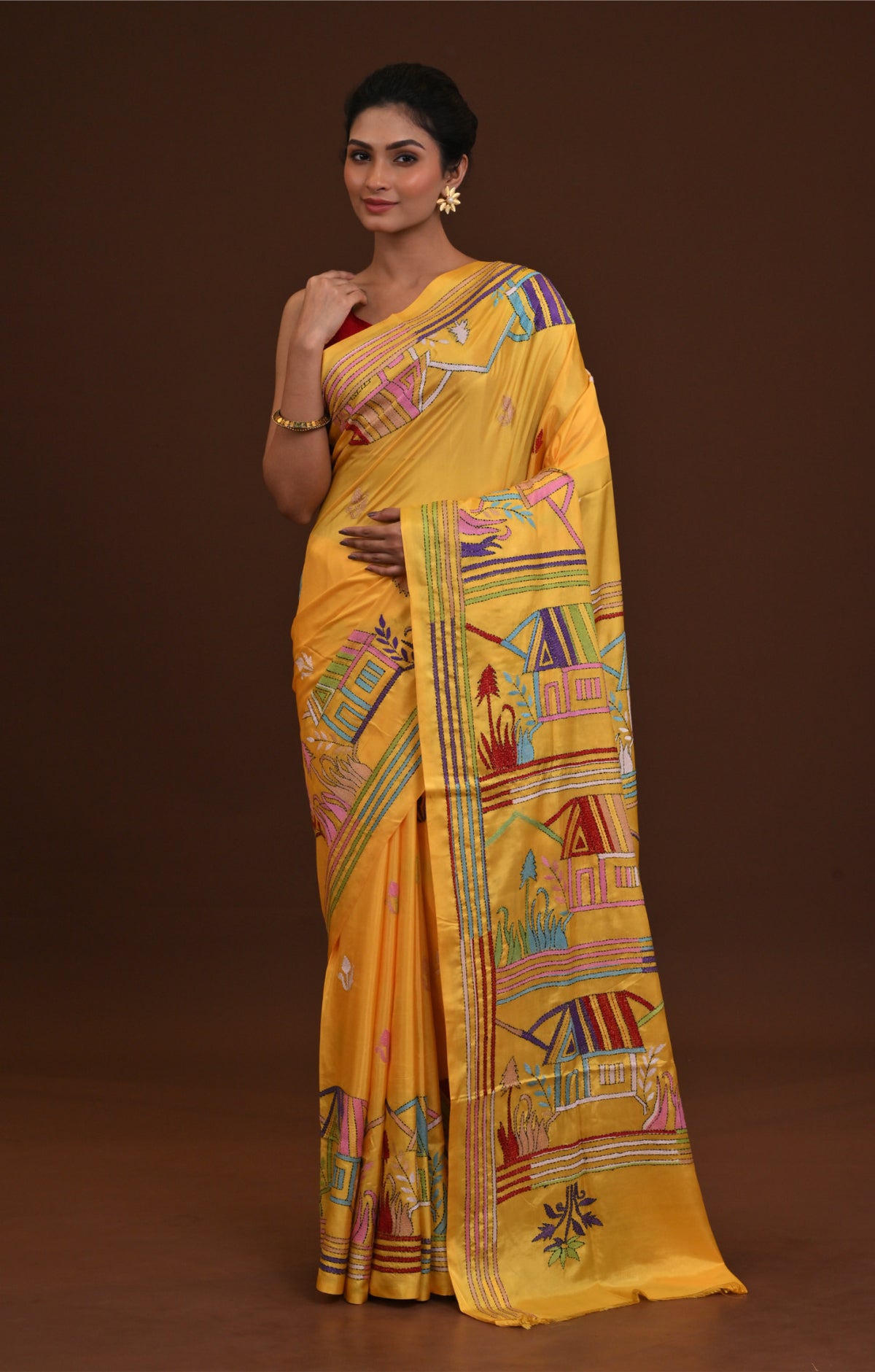 Blended Silk Kantha Saree