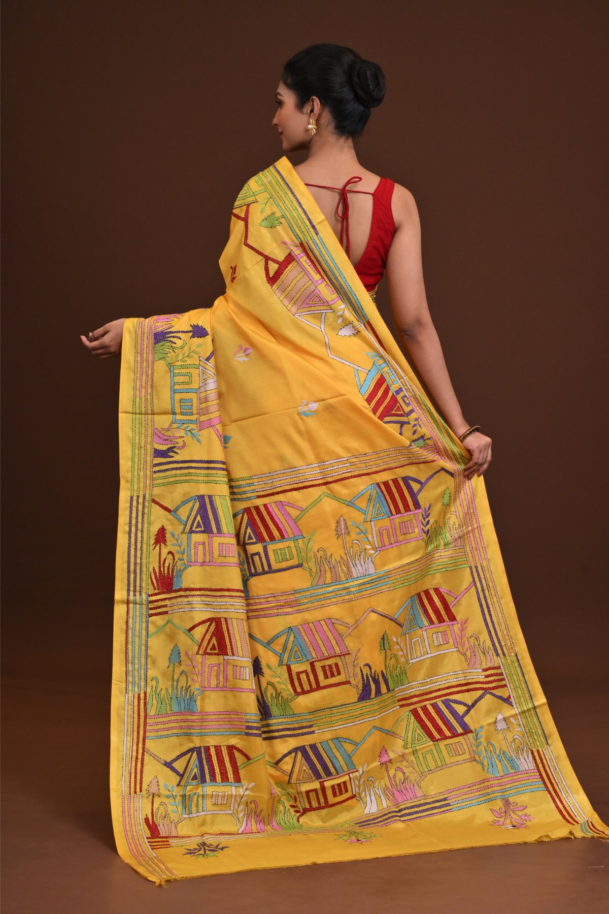 Blended Silk Kantha Saree