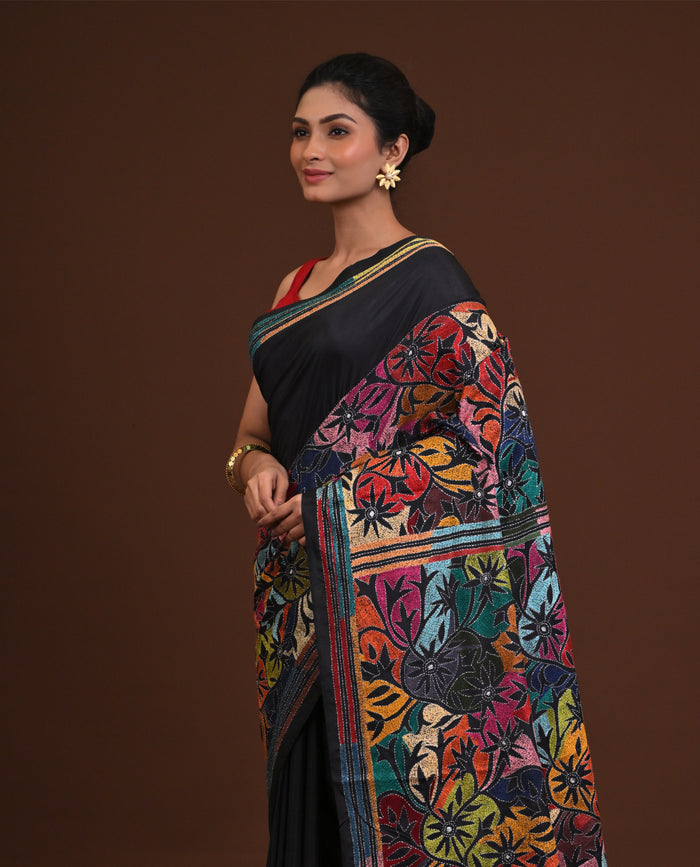 Blended Silk Kantha Saree