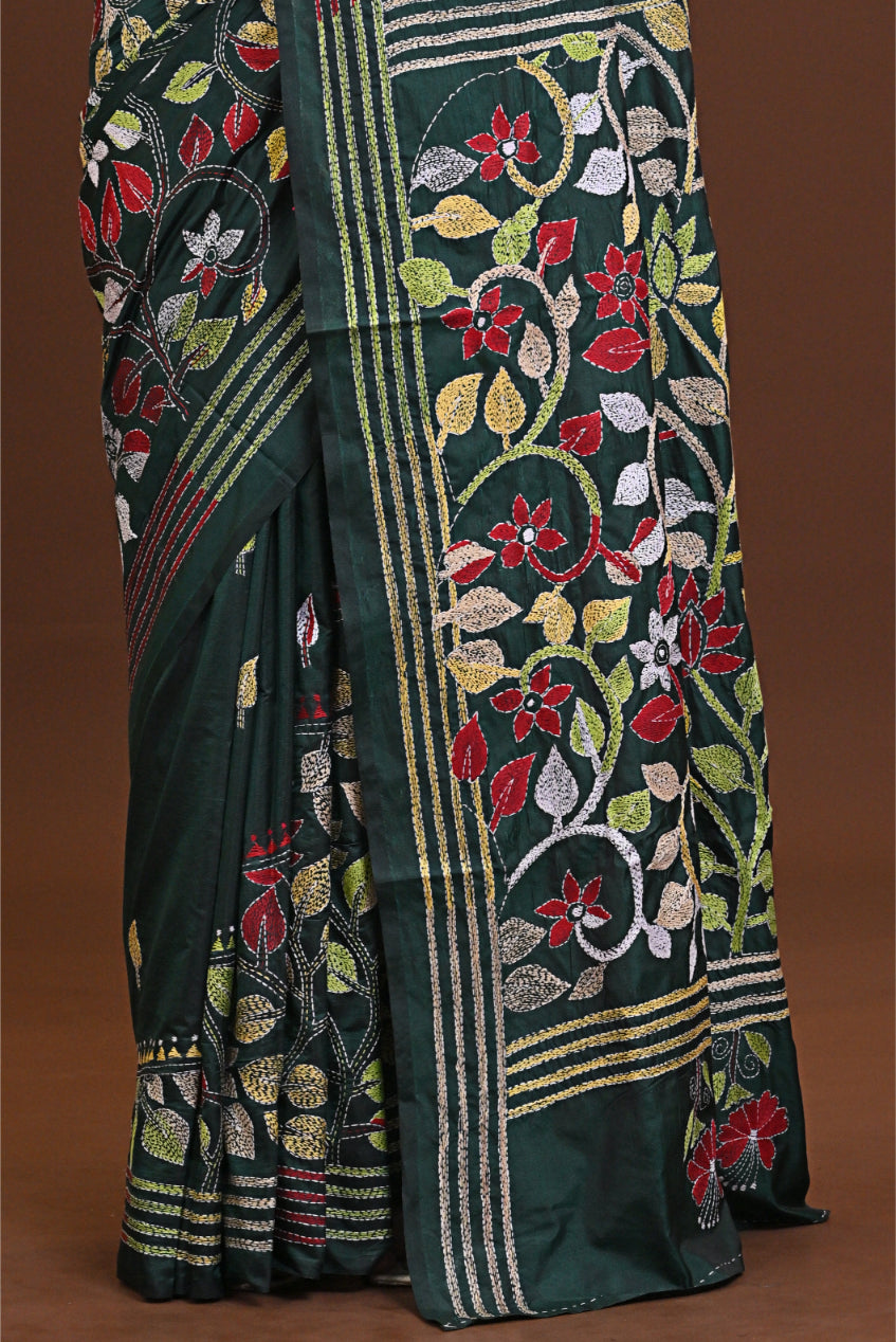 Blended Silk Kantha Saree