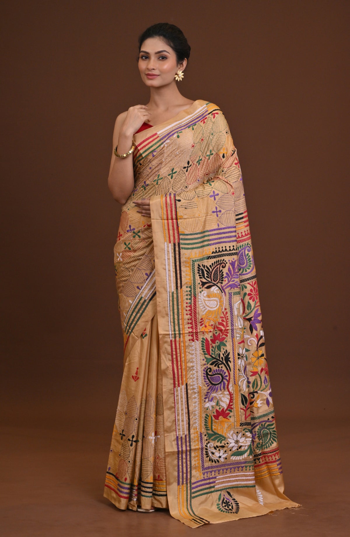 Blended Silk Kantha Saree