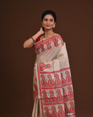 Pure Silk Kantha Saree