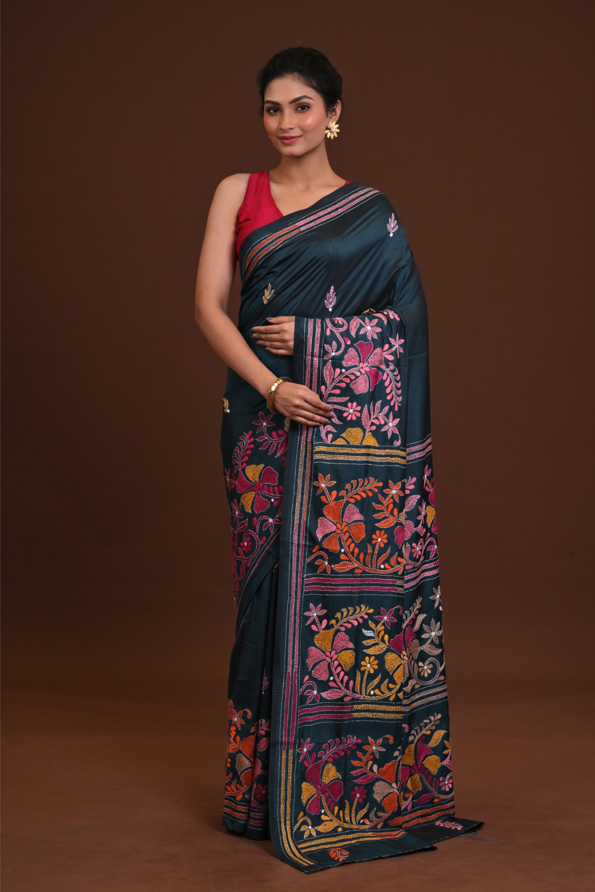 Blended Silk Kantha Saree