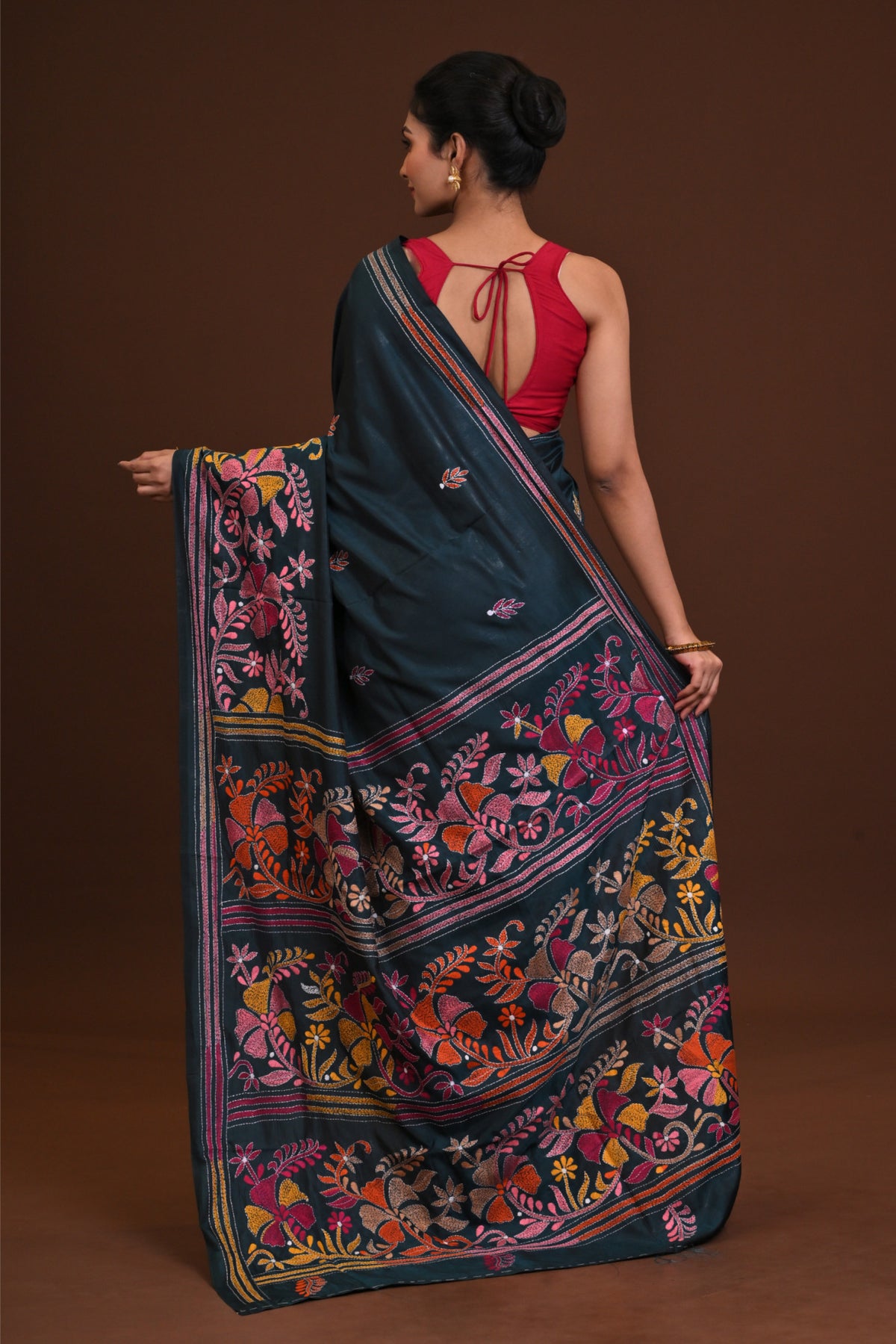 Blended Silk Kantha Saree