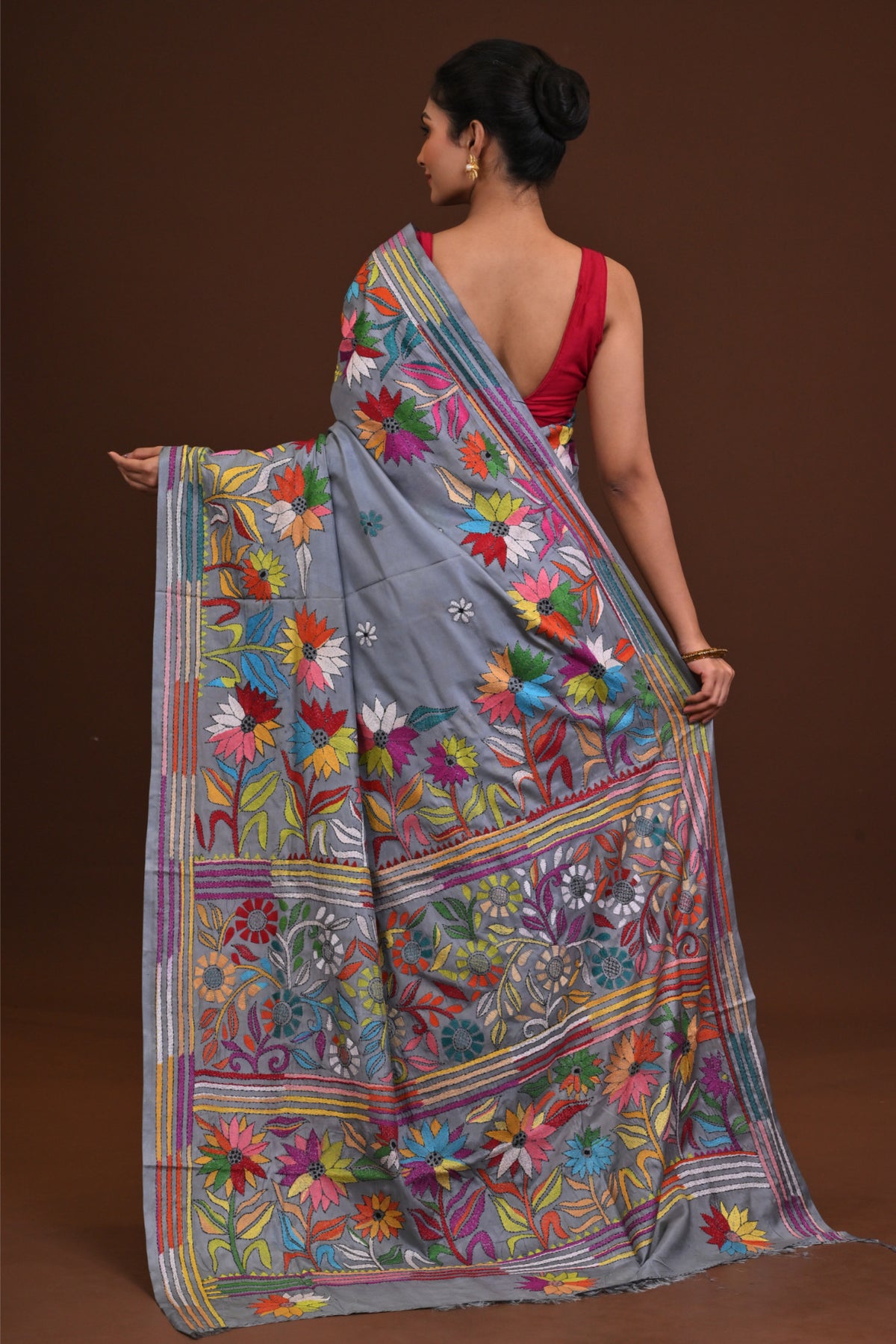 Blended Silk Kantha Saree