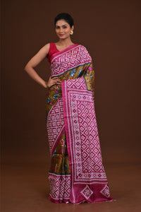 Tussar Dye Body Hand Print Saree
