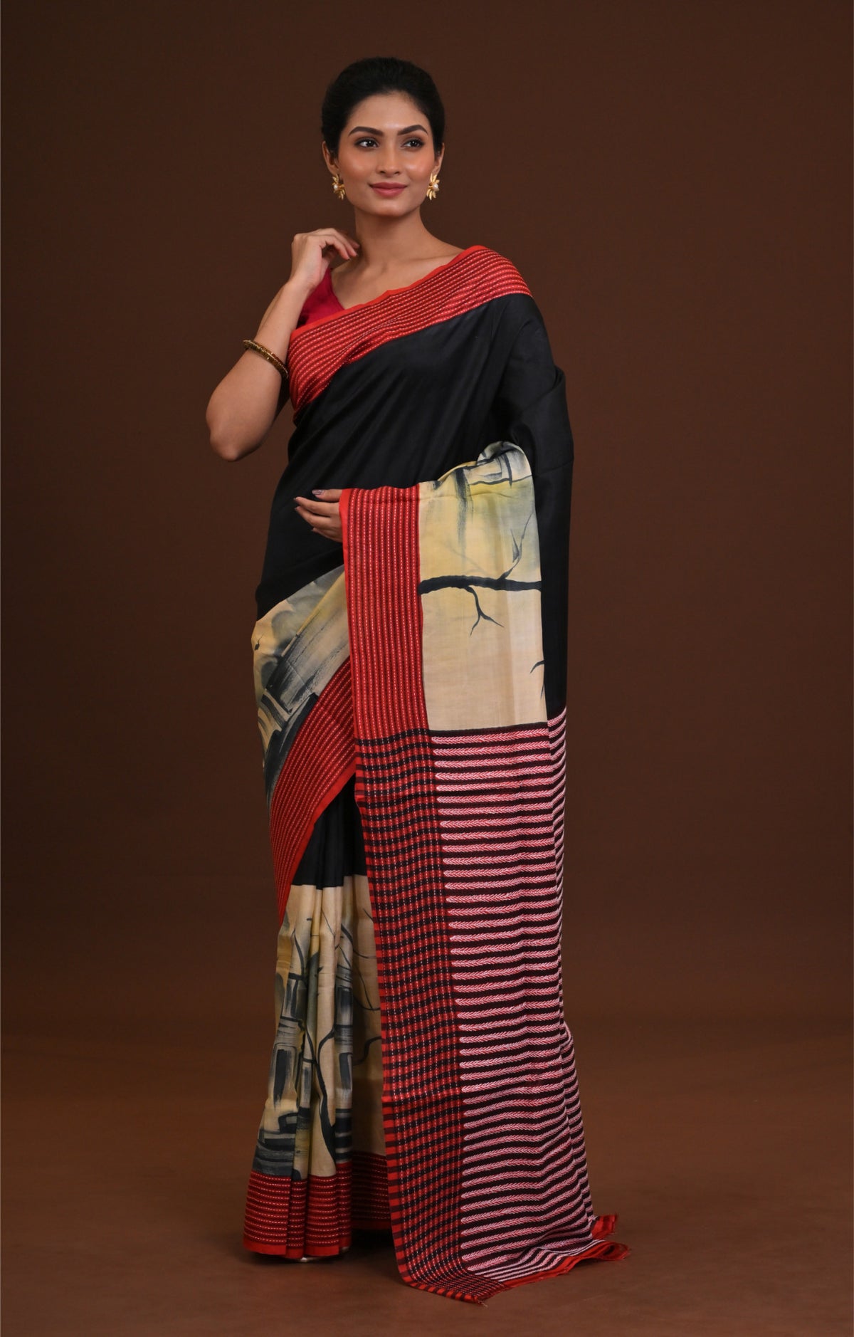 Jalchuri Silk Katha Saree