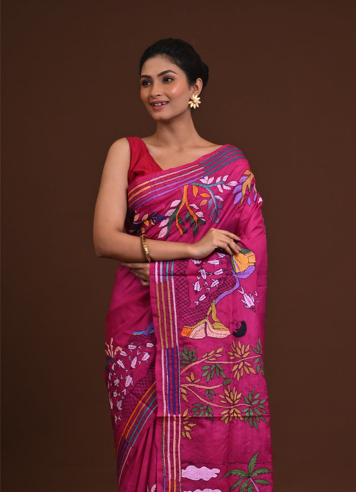 Pure Silk Kantha Saree