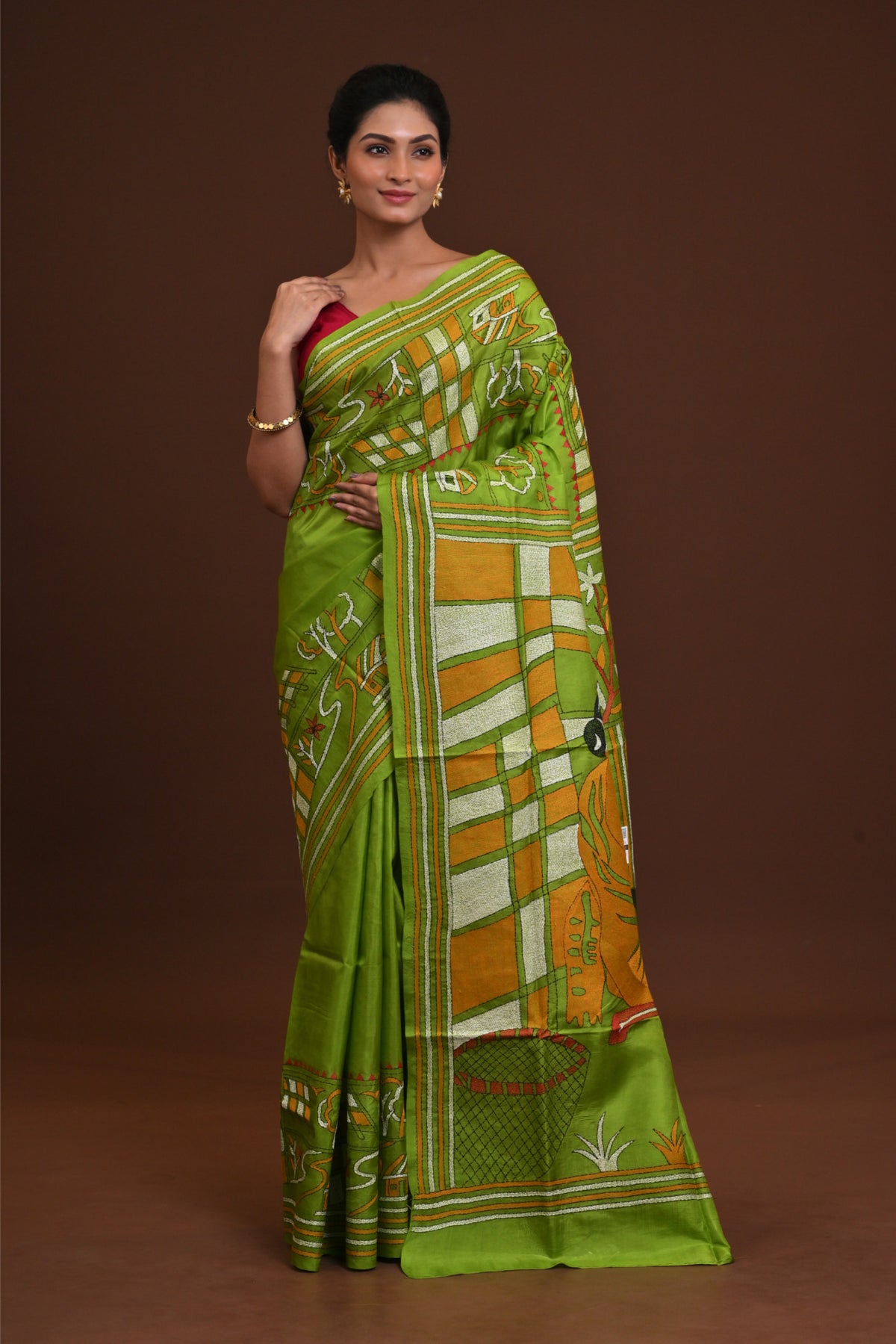 Pure Silk Kantha Saree