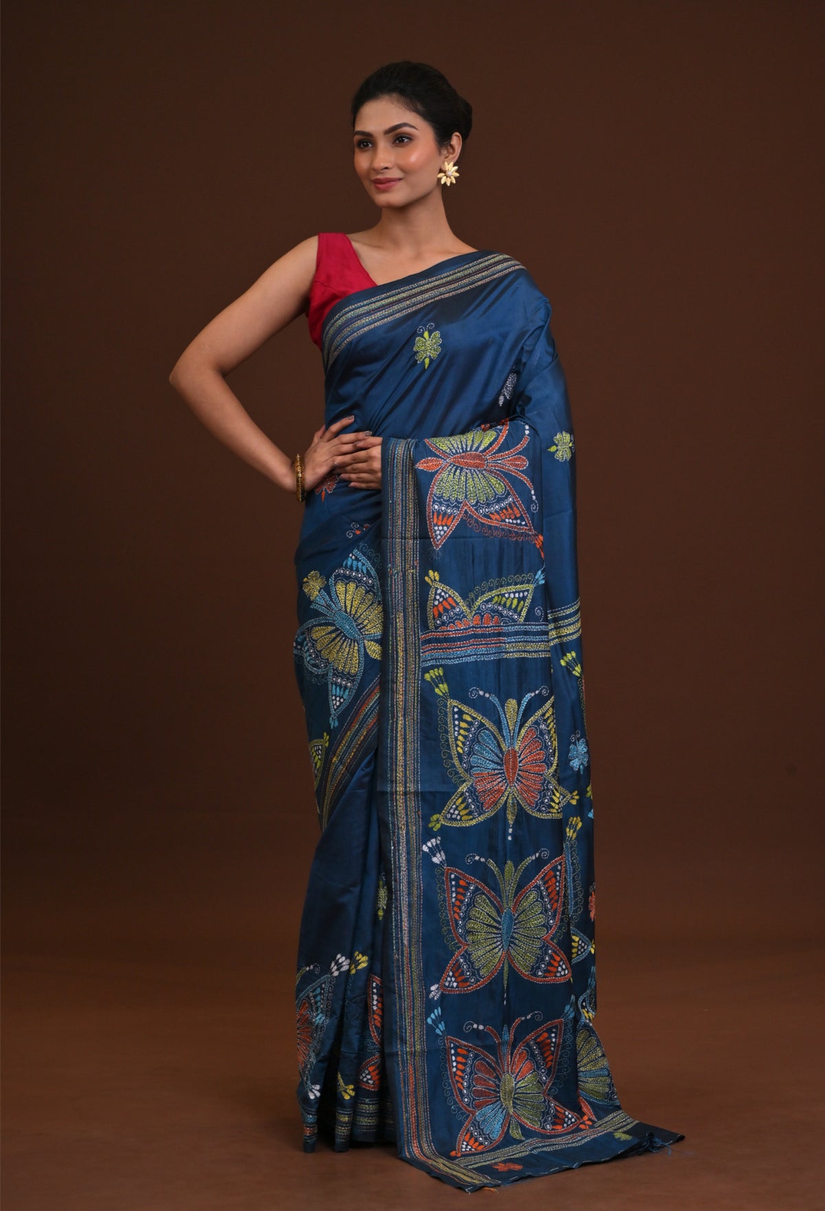 Blended Silk Kantha Saree