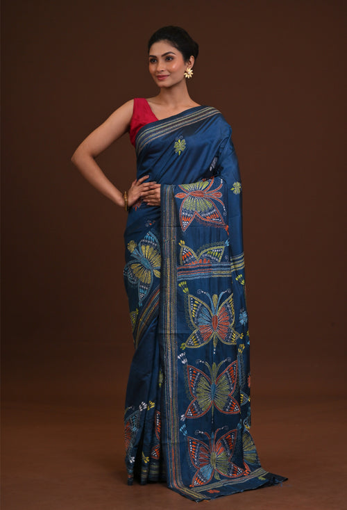 Blended Silk Kantha Saree