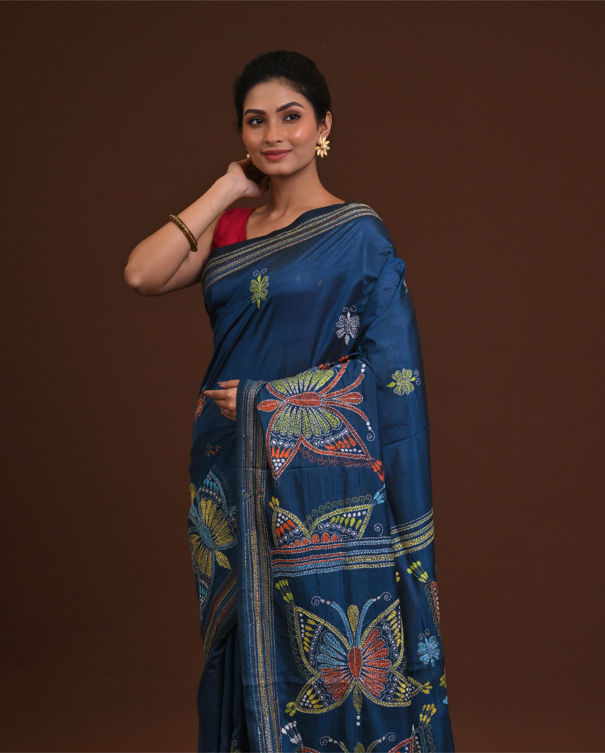 Blended Silk Kantha Saree