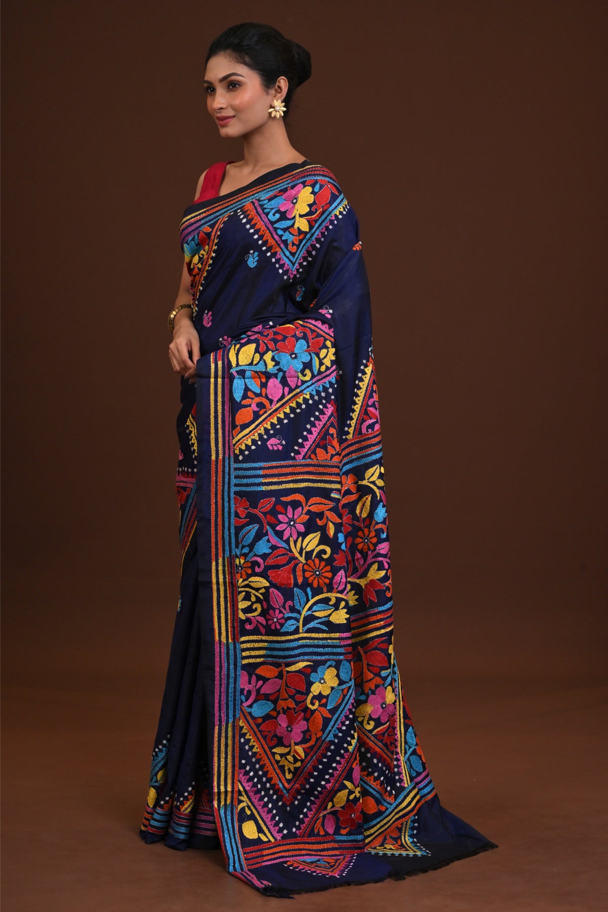 Blended Silk Kantha Saree