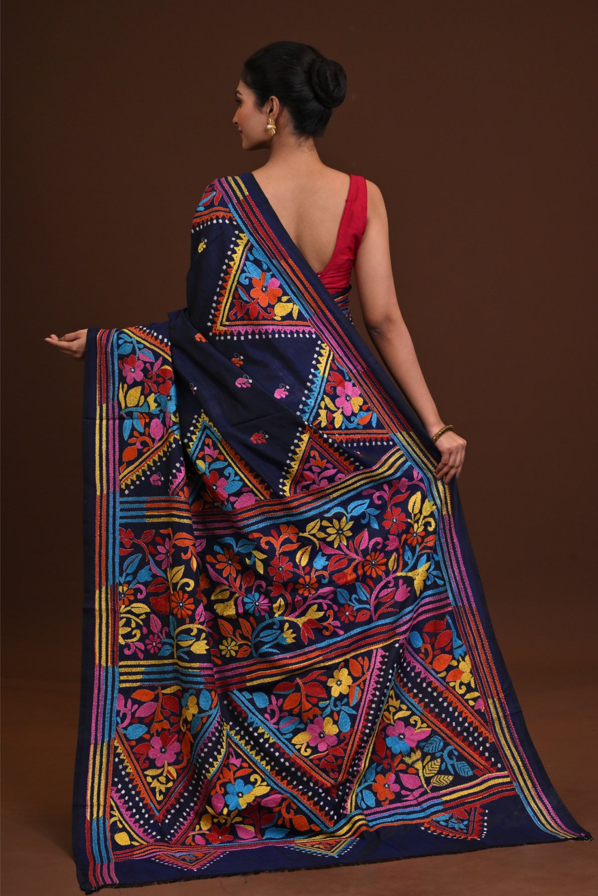 Blended Silk Kantha Saree