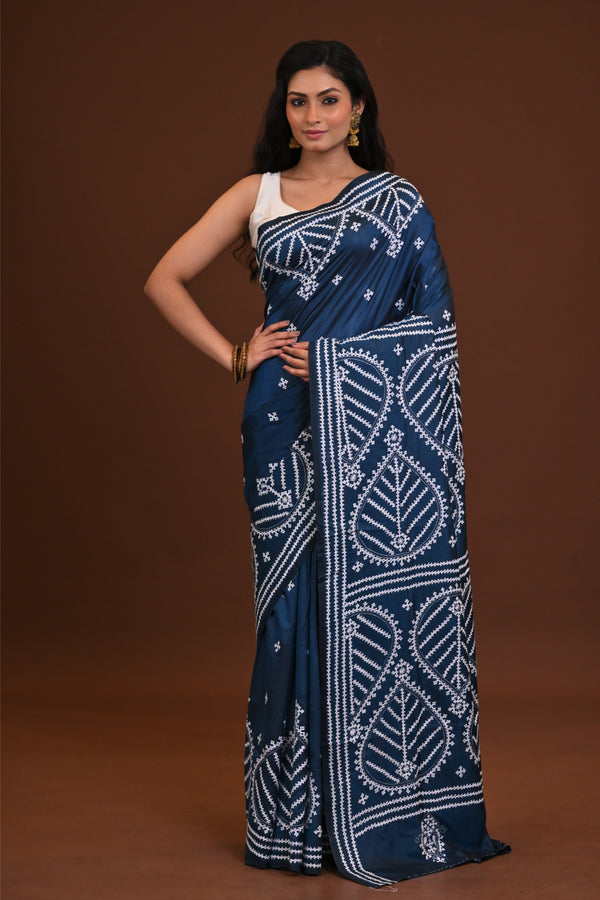 Blended Silk Kantha Saree