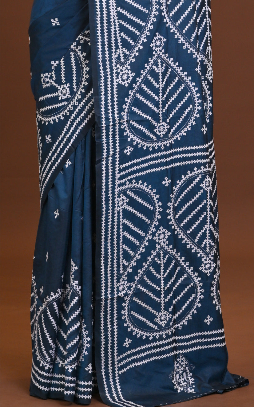 Blended Silk Kantha Saree