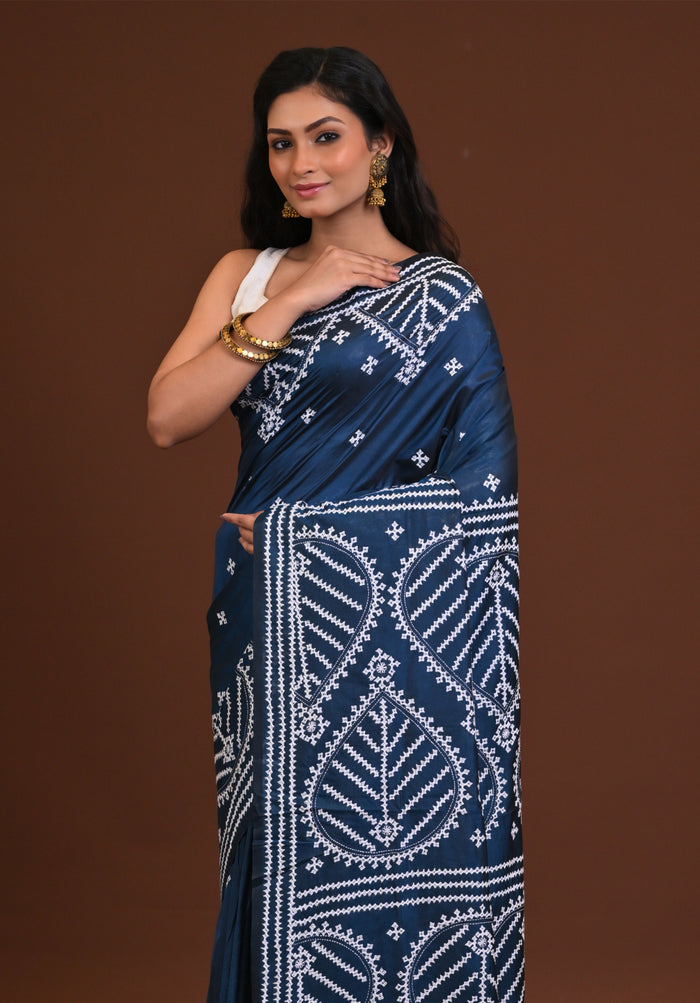 Blended Silk Kantha Saree