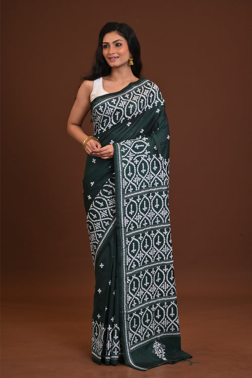 Blended Silk Kantha Saree