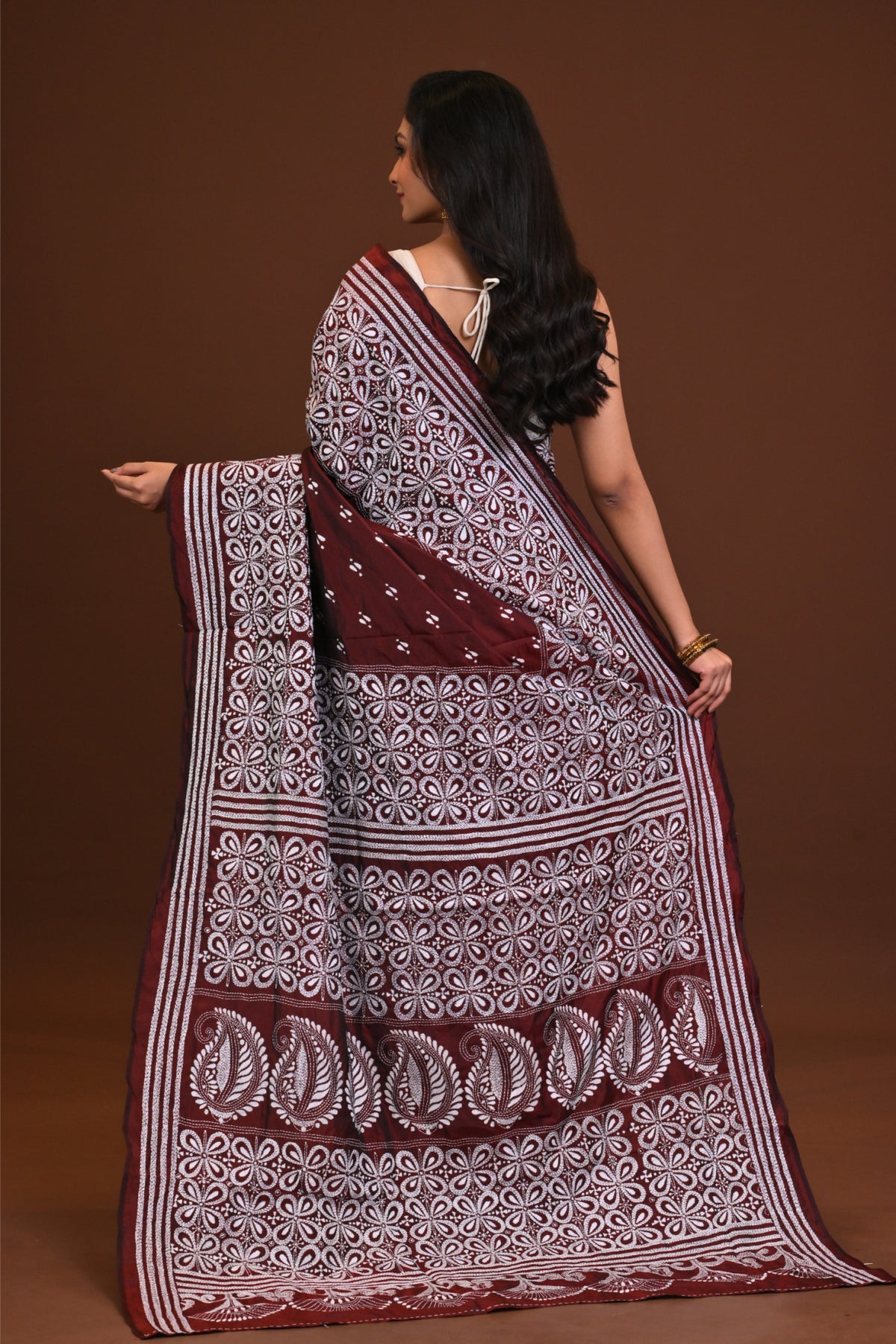 Blended Silk Kantha Saree
