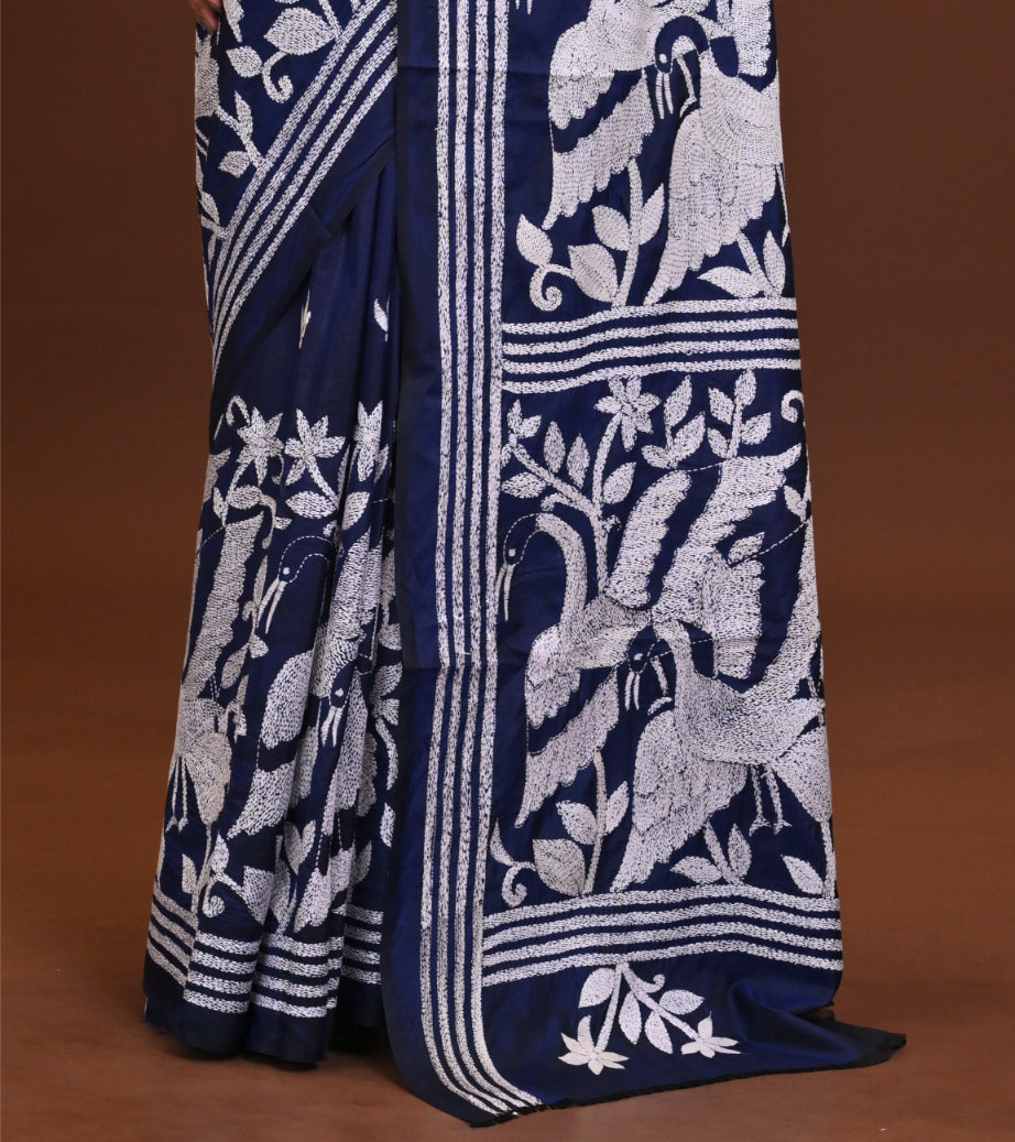 Blended Silk Kantha Saree