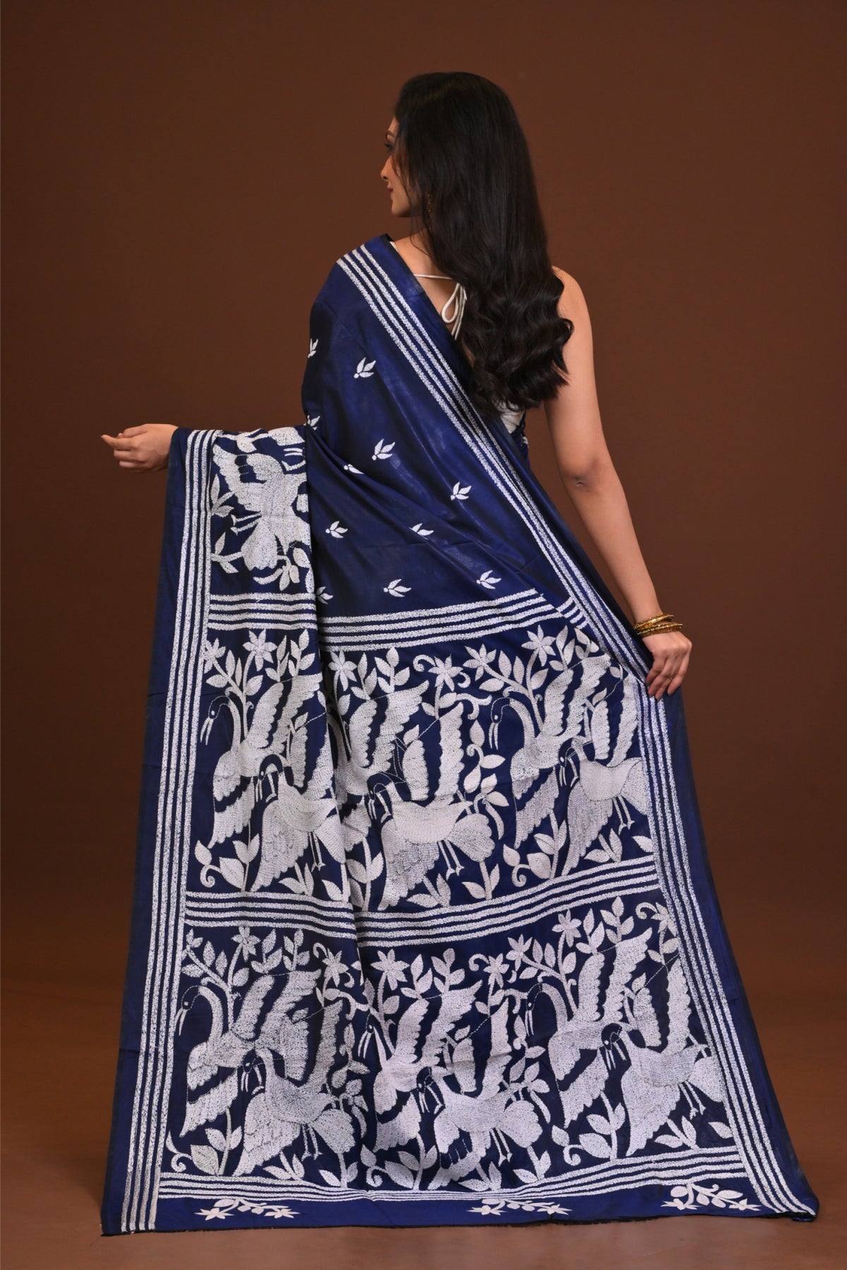 Blended Silk Kantha Saree