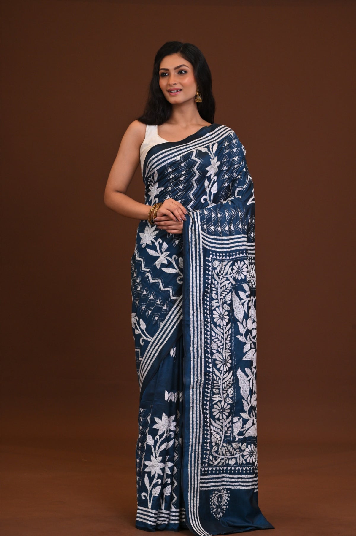 Blended Silk Kantha Saree