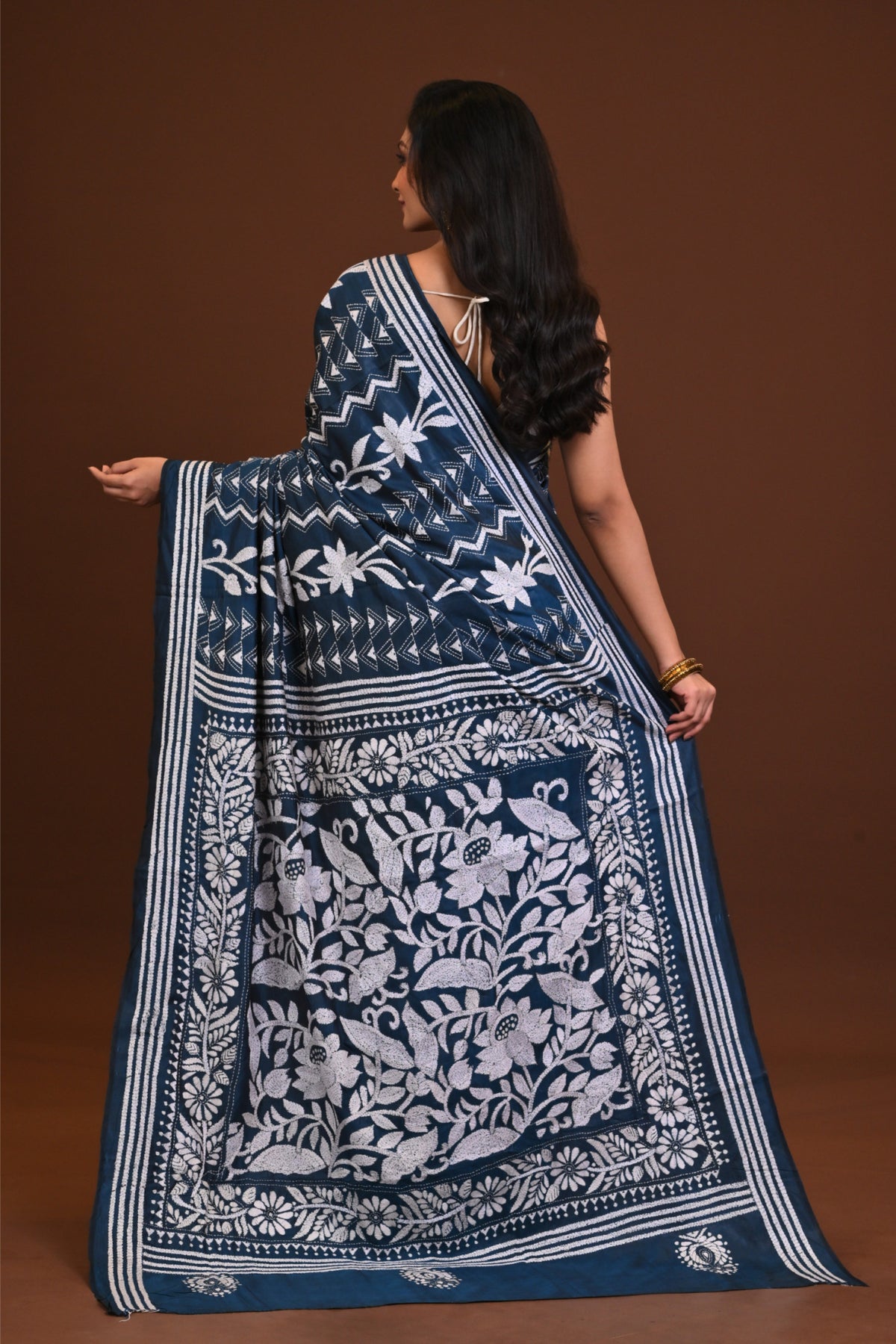 Blended Silk Kantha Saree