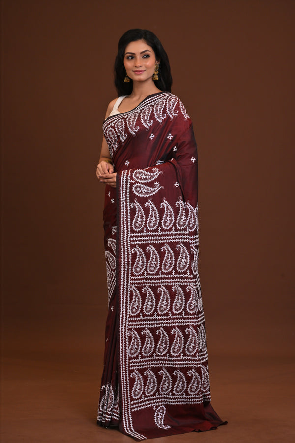 Blended Silk Kantha Saree