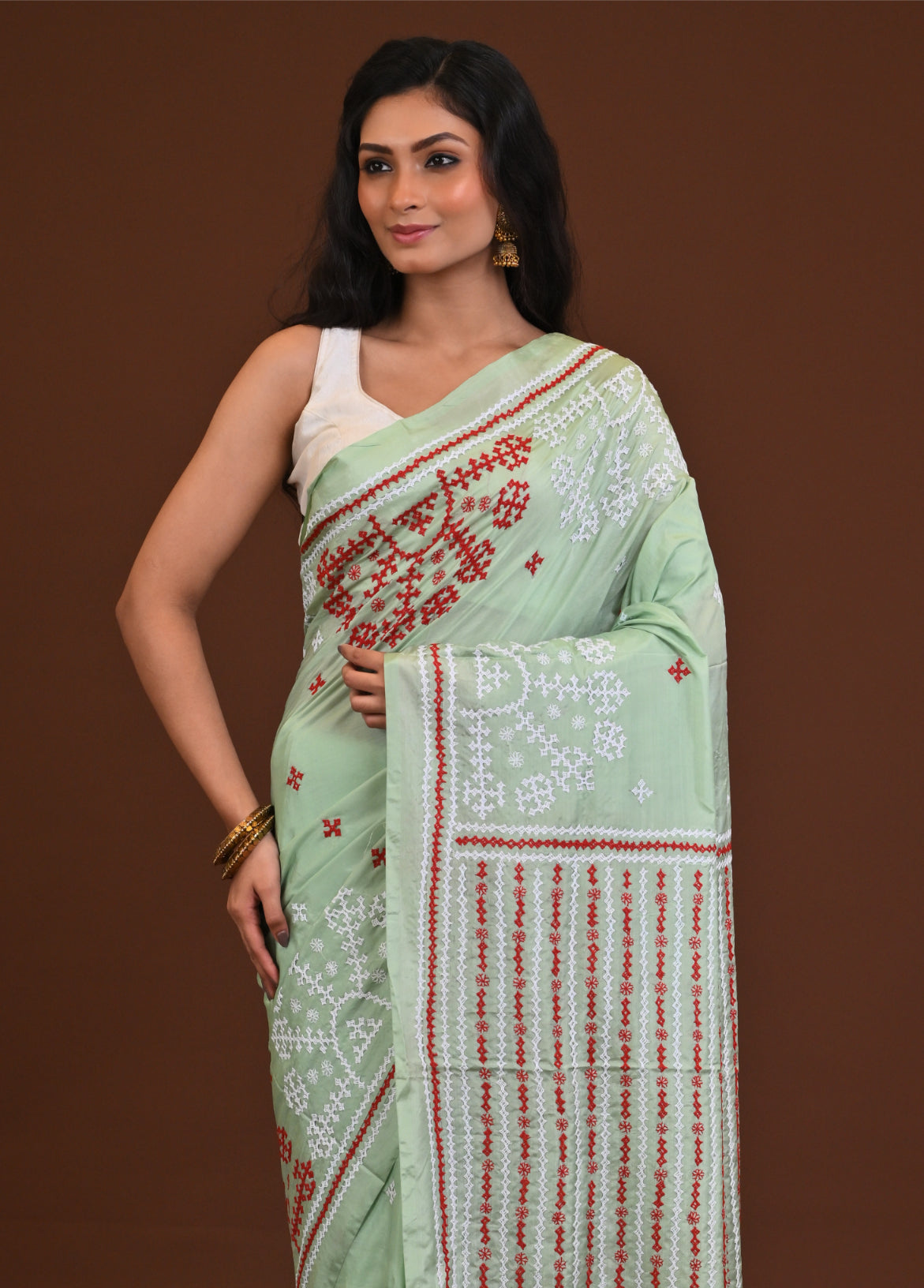 Blended Silk Kantha Saree