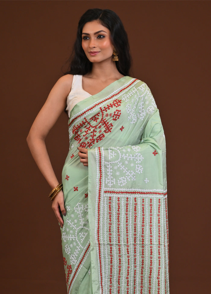Blended Silk Kantha Saree