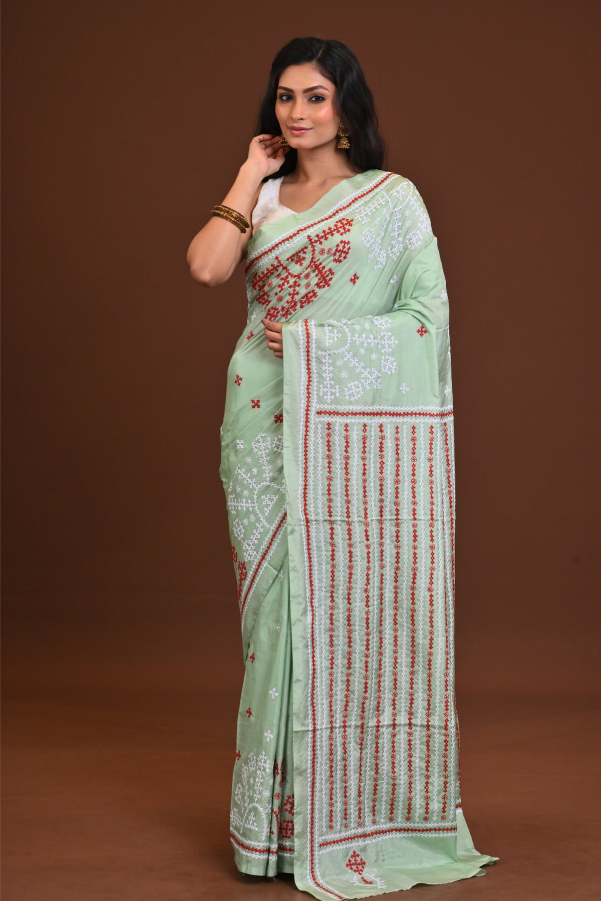 Blended Silk Kantha Saree