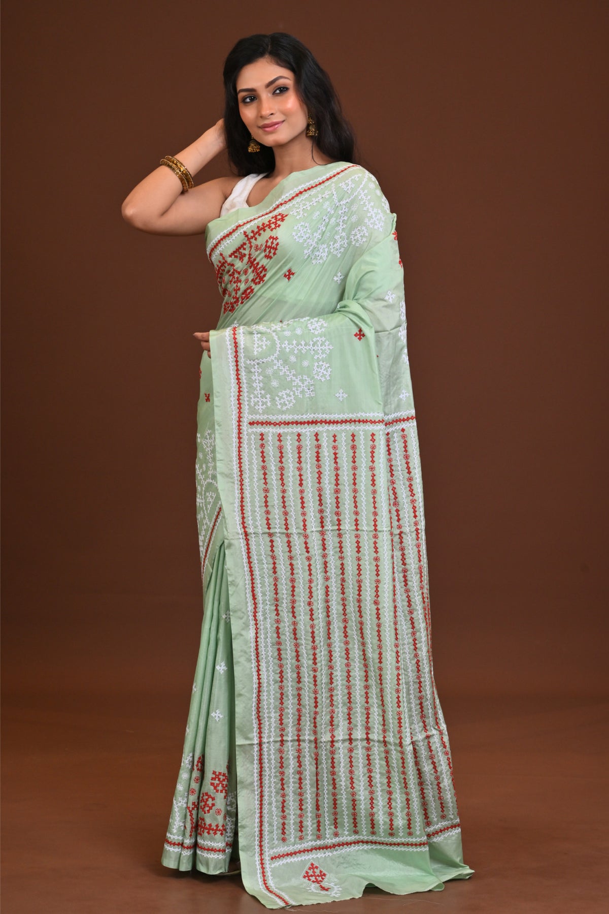 Blended Silk Kantha Saree