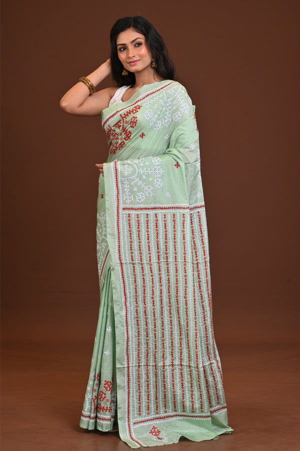 Blended Silk Kantha Saree