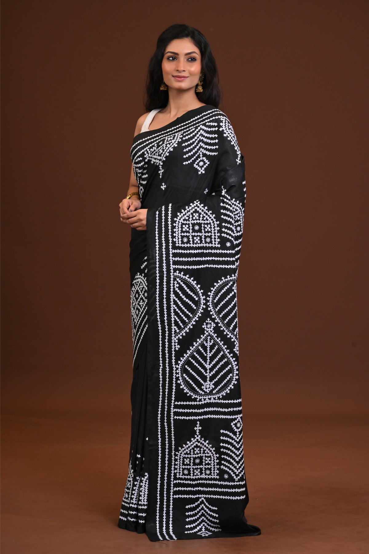 Blended Silk Kantha Saree