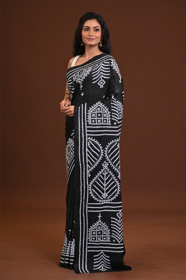 Blended Silk Kantha Saree