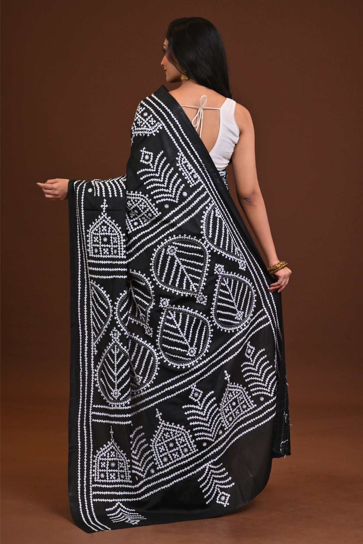 Blended Silk Kantha Saree