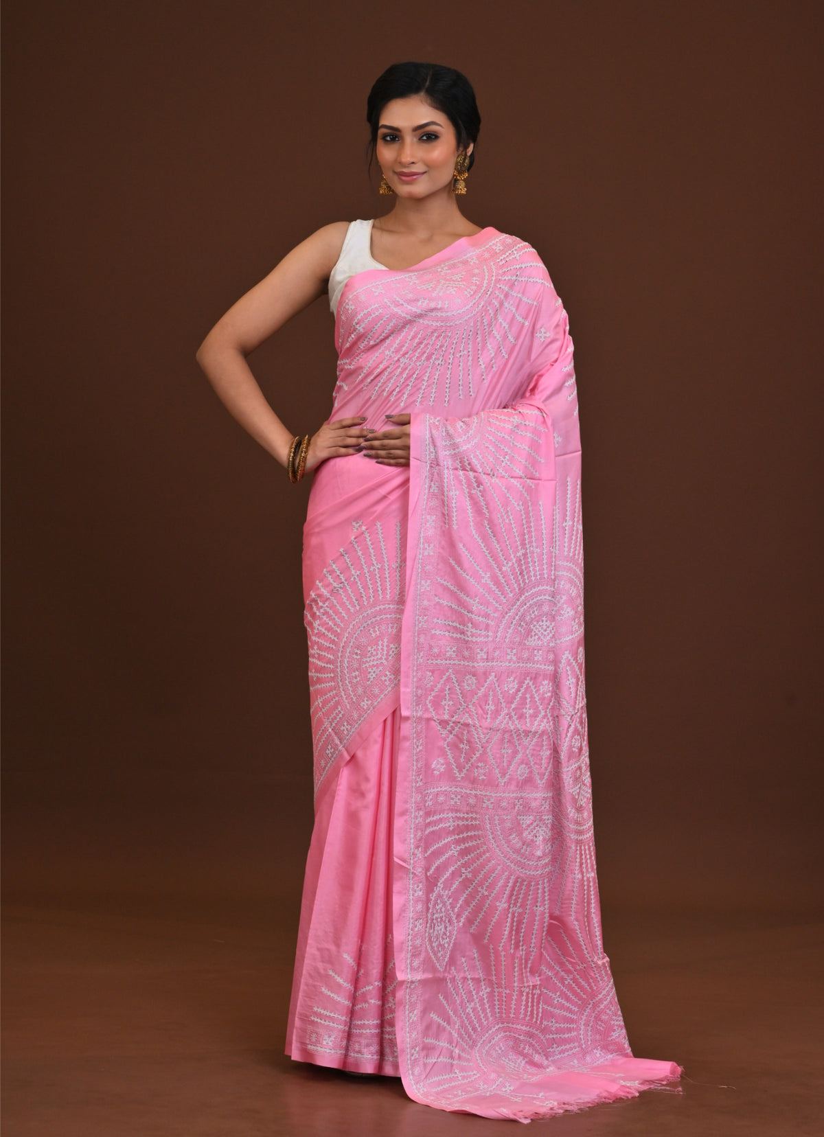 Blended Silk Kantha Saree