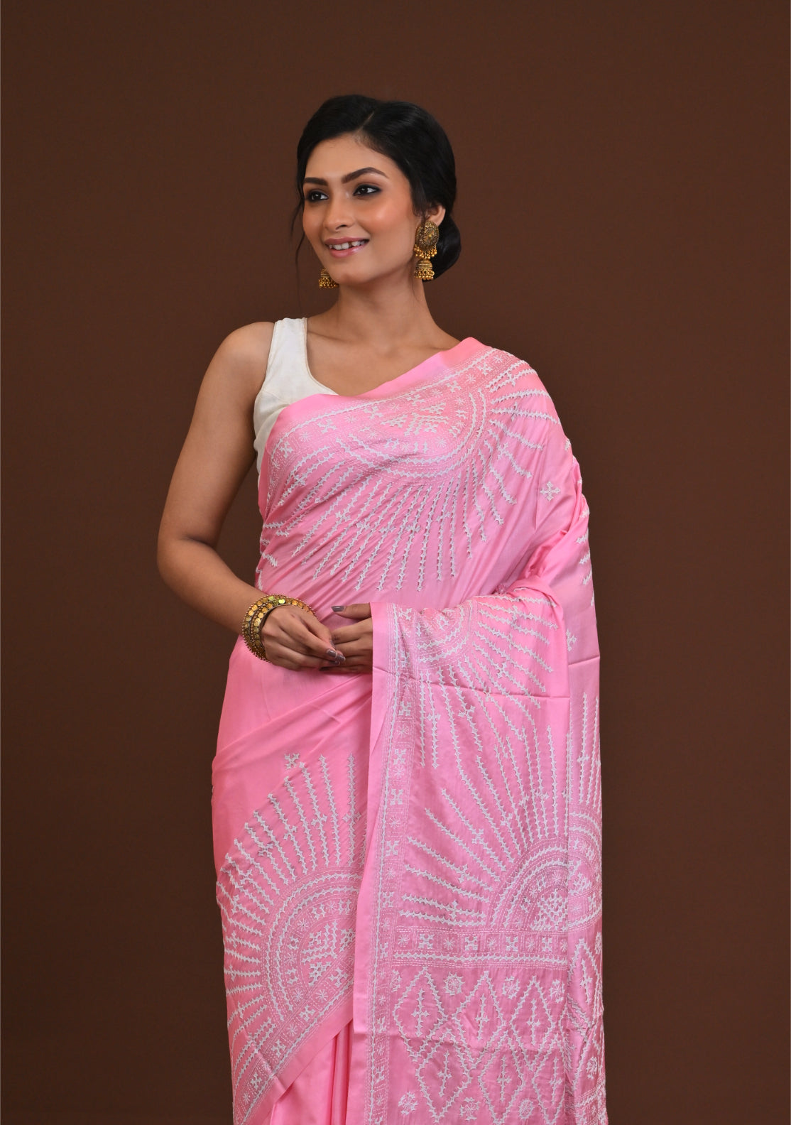 Blended Silk Kantha Saree
